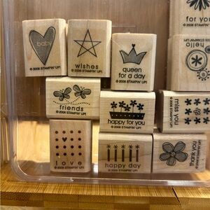 Stampin' Up! Wooden Stamp Set with Black Designs
